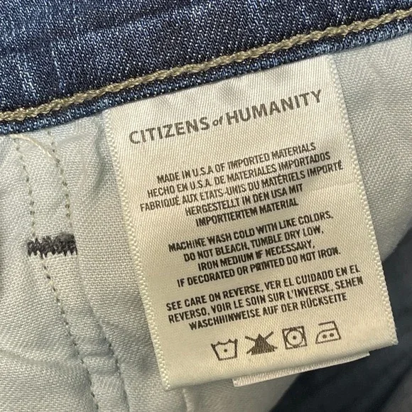 Citizens of Humanity Harlow Jeans Womens 27x30 Blue Denim High Rise Slim Fit - Picture 14 of 16